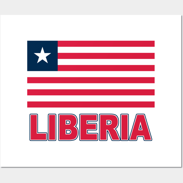 The Pride of Liberia - Liberian Flag Design Wall Art by Naves